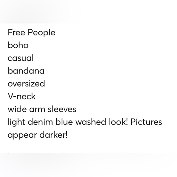 Free People oversized boho handkerchief pattern v-neck pullover Size L - Picture 13 of 16